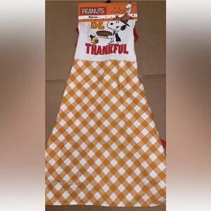 Peanuts Thankful Apron - Orange and White